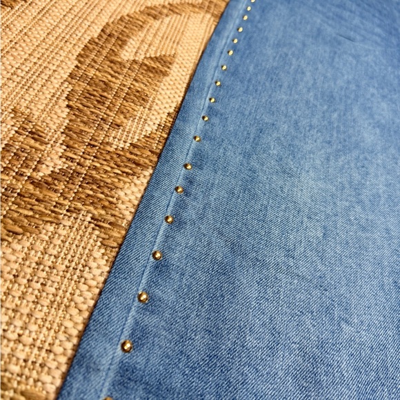 EXPRESS Studded Denim Straight Leg Jeans size 12 BNWT - Picture 2 of 8